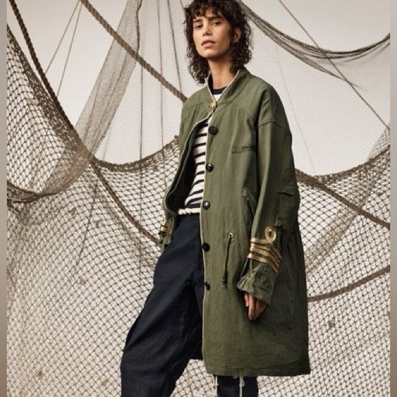 Zara Jackets & Blazers - Zara SRPLS Khaki Green Coat with Gold Details
Zara SRPLS Summer 2020 Collection
